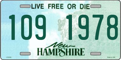 NH license plate 1091978