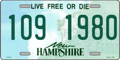 NH license plate 1091980