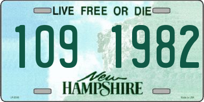 NH license plate 1091982