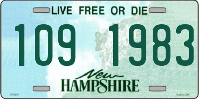 NH license plate 1091983
