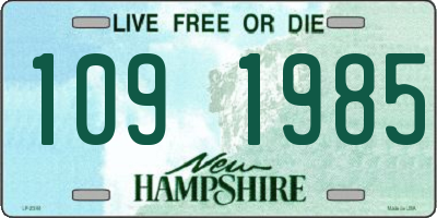 NH license plate 1091985