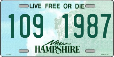 NH license plate 1091987