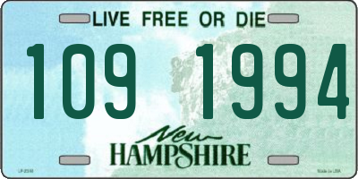NH license plate 1091994