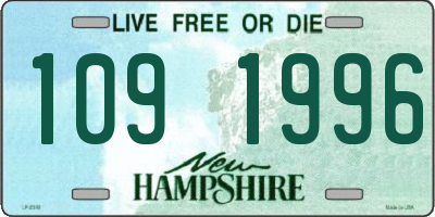 NH license plate 1091996