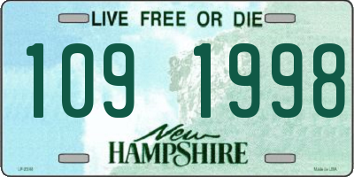 NH license plate 1091998