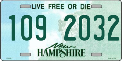 NH license plate 1092032