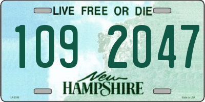 NH license plate 1092047