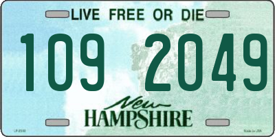 NH license plate 1092049