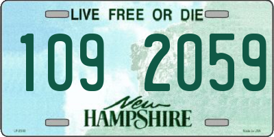 NH license plate 1092059
