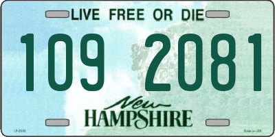 NH license plate 1092081