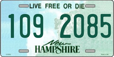 NH license plate 1092085