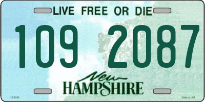NH license plate 1092087
