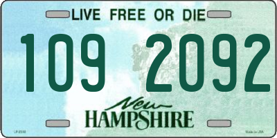 NH license plate 1092092