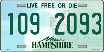 NH license plate 1092093