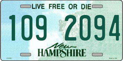 NH license plate 1092094