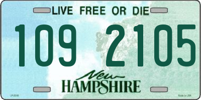 NH license plate 1092105