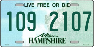 NH license plate 1092107