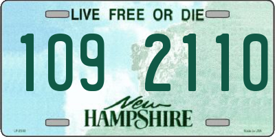 NH license plate 1092110