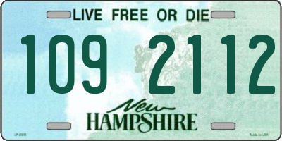 NH license plate 1092112