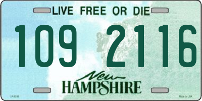 NH license plate 1092116