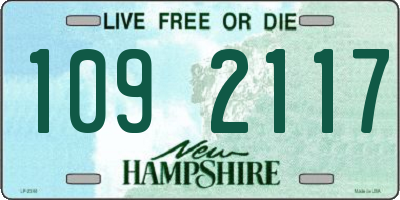 NH license plate 1092117