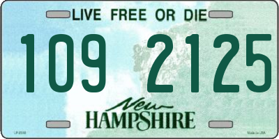NH license plate 1092125