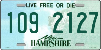 NH license plate 1092127