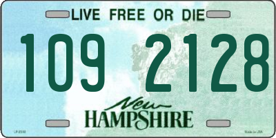 NH license plate 1092128