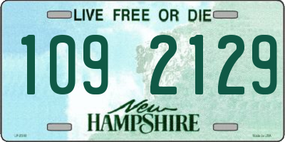 NH license plate 1092129