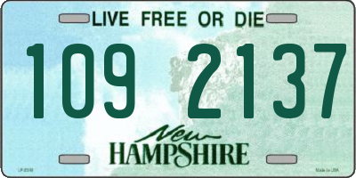 NH license plate 1092137