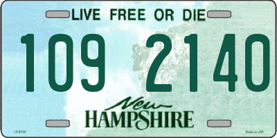 NH license plate 1092140