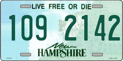 NH license plate 1092142