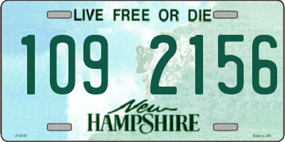 NH license plate 1092156