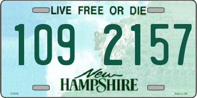 NH license plate 1092157