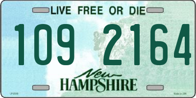 NH license plate 1092164