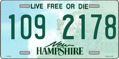 NH license plate 1092178