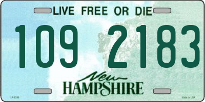 NH license plate 1092183