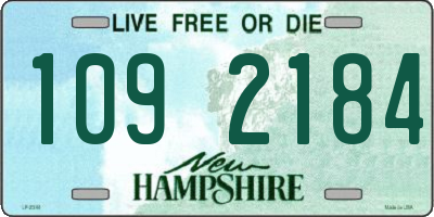 NH license plate 1092184