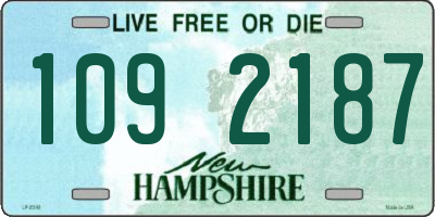 NH license plate 1092187