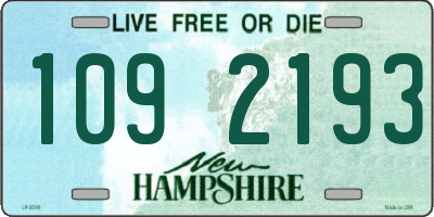 NH license plate 1092193