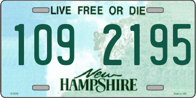NH license plate 1092195