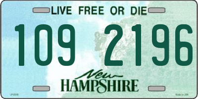 NH license plate 1092196
