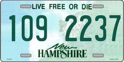 NH license plate 1092237