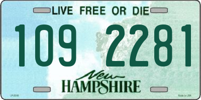 NH license plate 1092281