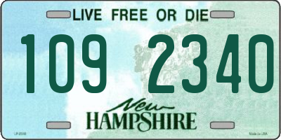 NH license plate 1092340