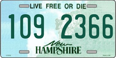 NH license plate 1092366