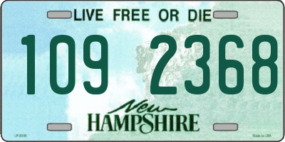NH license plate 1092368