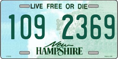 NH license plate 1092369