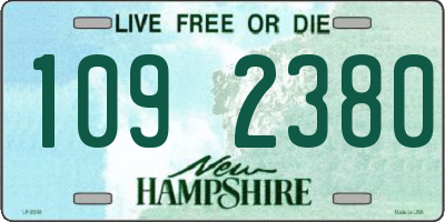 NH license plate 1092380