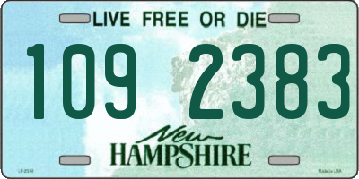 NH license plate 1092383